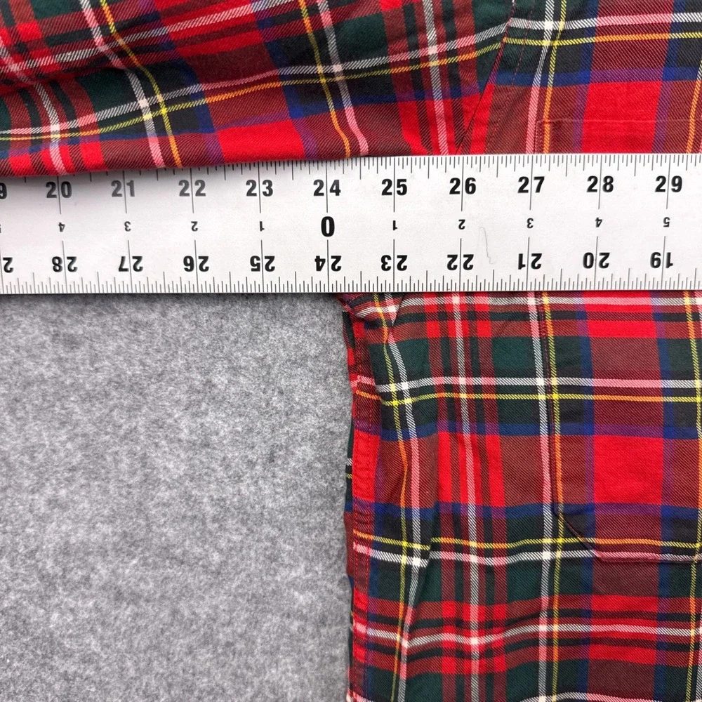 Banana Republic Vintage Safari & Travel Co Mens Red Tartan Plaid Cotton Shirt M